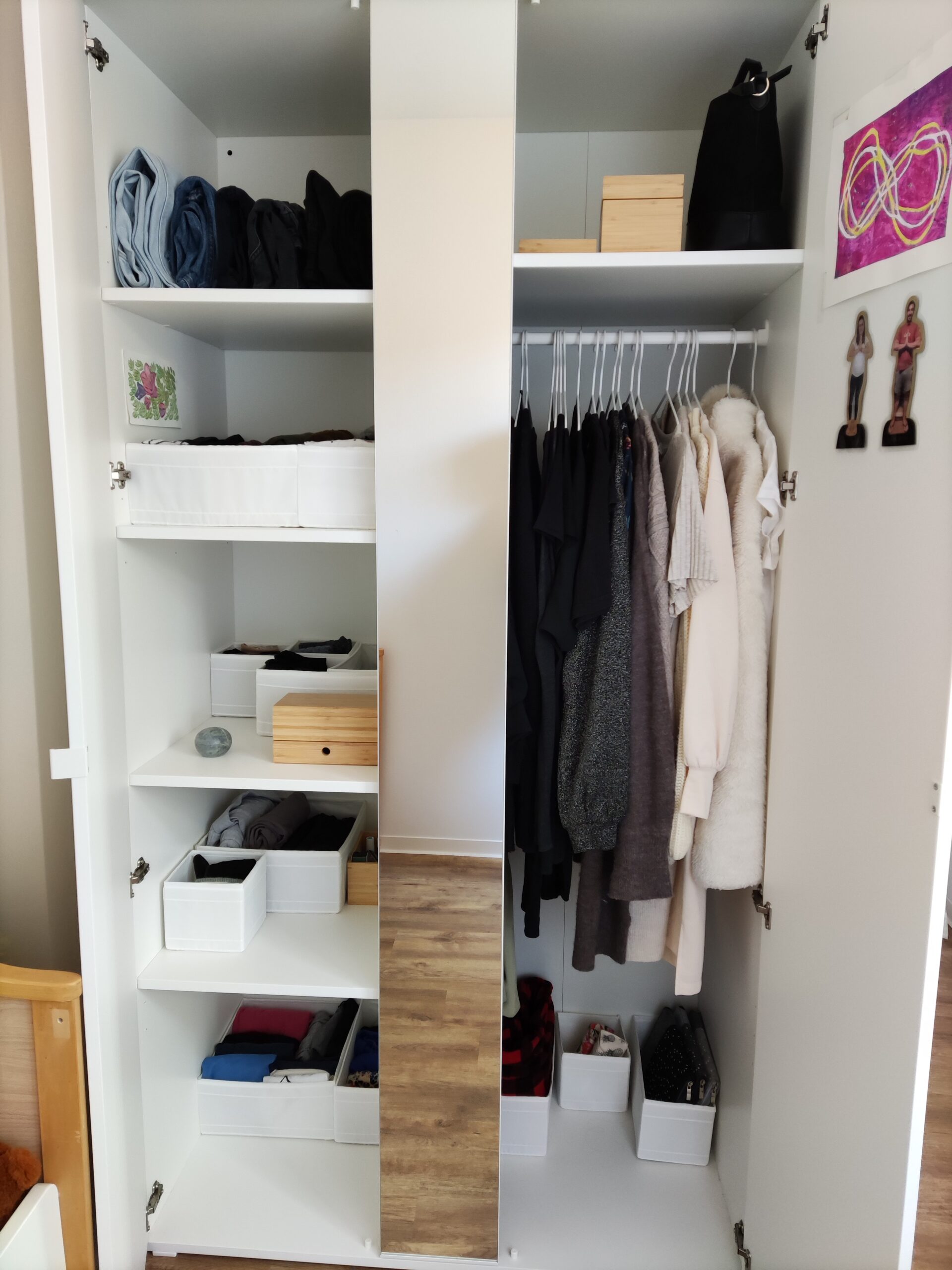 Schrank nach der Organisation