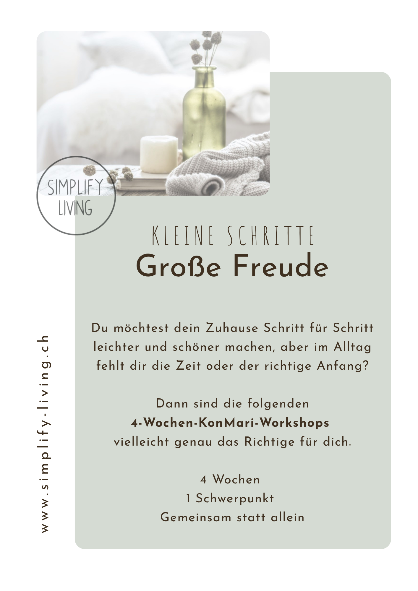 Workshop-Flyer mit Informationen zum ersten Workshop
